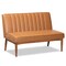 Baxton Studio Daymond Mid-Century Modern Tan Faux Leather and Walnut Brown Finished Wood 3-Piece Dining Nook Set 186-11352-9305-Zoro - alternate 10